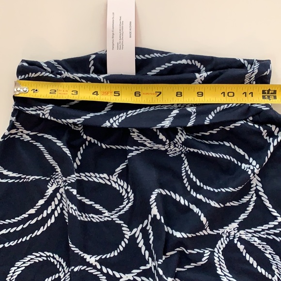 NWT Navy & White Print Maxi Skirt - Picture 4 of 5